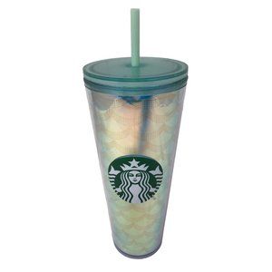 Starbucks Spring 2022 Iridescent Mermaid Scales Tumbler Cold Cup Venti 24 oz